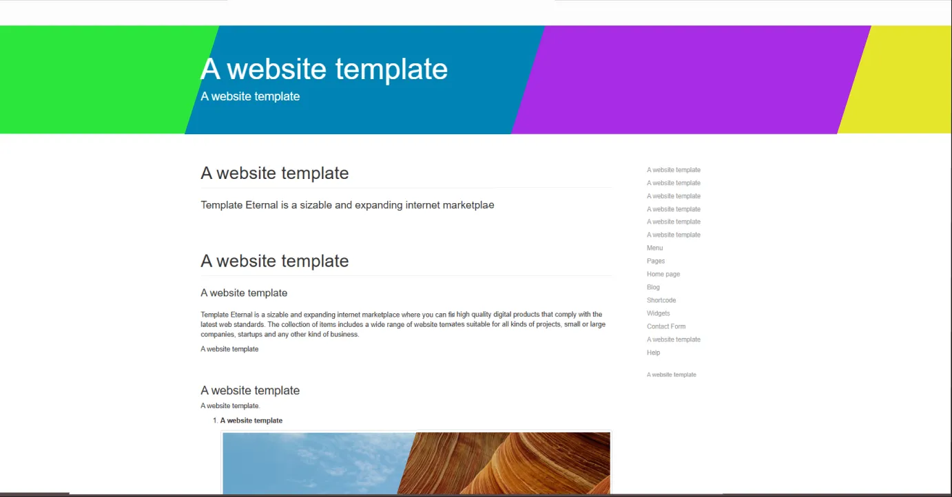 Simplistic website templates (+ sidebar)