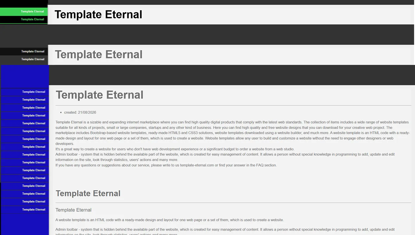 Vintage website templates bundle