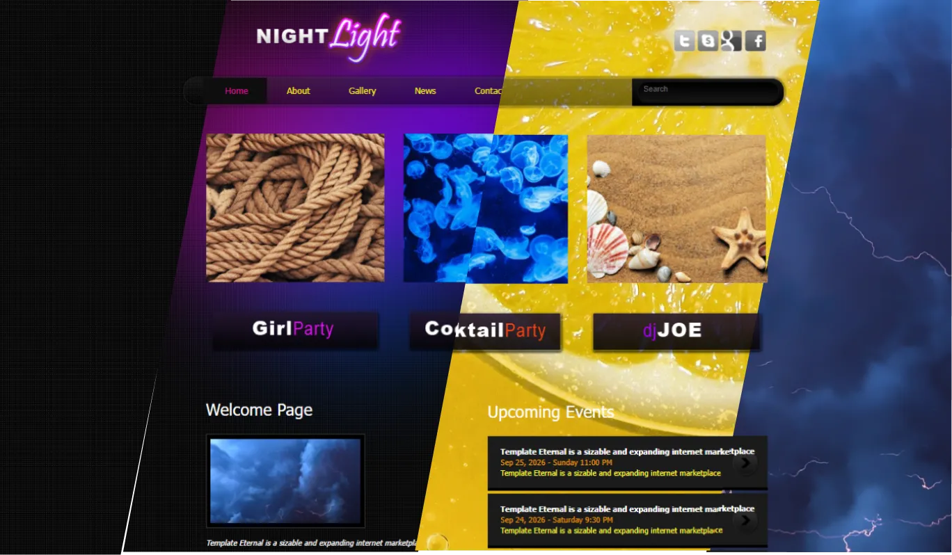 Bar / night club website templates and script